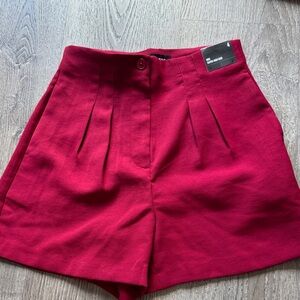 Express High Waist Red Women's Shorts